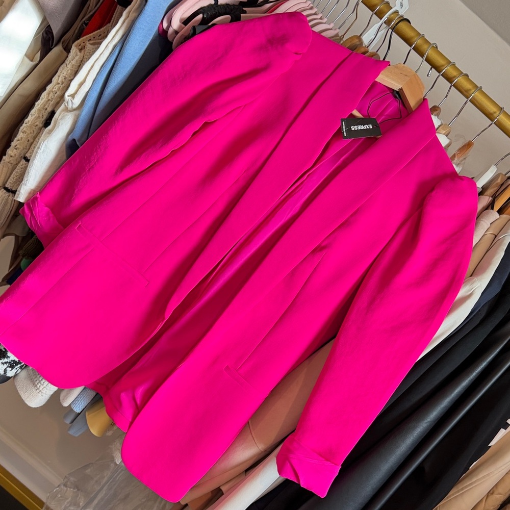 Express Vibrant Pink Blazer